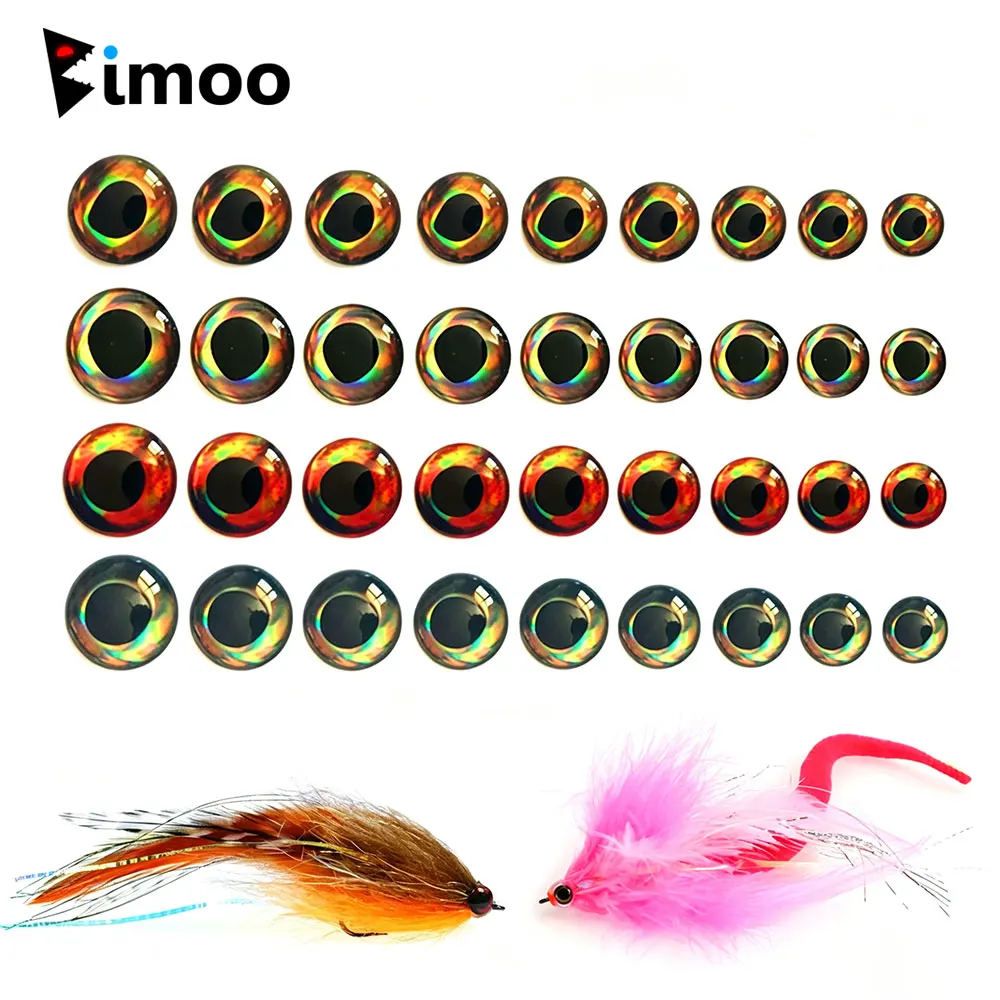 100 Stück holografische 3D-Fischaugen, Fliegenbindematerial für Köderfische, Streamer, Holz, Kunststoff, Köder, Popper, DIY-Augen, Salzwasser-Jig-Köder – Detail 1