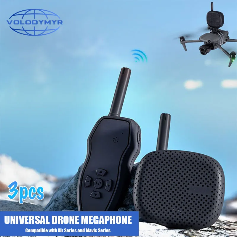 

VOLODYMYR Drone Speaker Megaphone Loudspeaker Wireless 3000m Control Distance for DJI Mavic 4 Pro/Avata 2/NEO/Flip/Mini 4 Pro