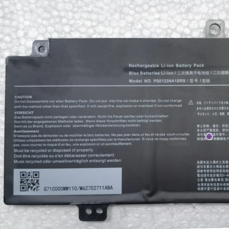 New PS0123NA1BRS Laptop Battery 11.55V 48.7Wh 4220mAh For Toshiba Dynabook Portege G71C000NW110 M62702781ABA Notebook