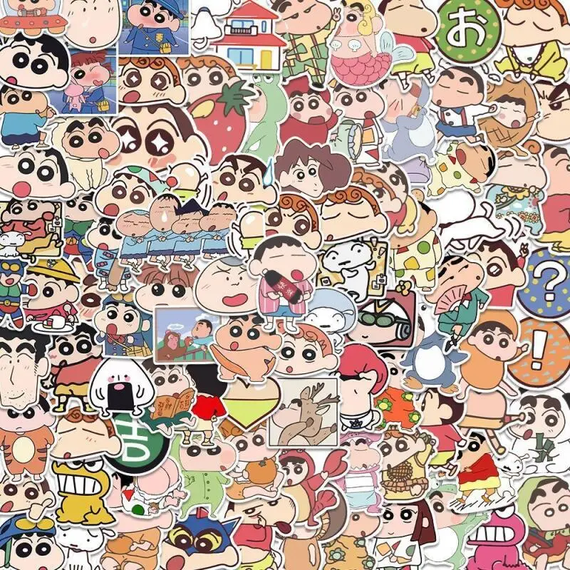 มินิโซ คราโยน ชินจังสติกเกอร์คาวาอิการ์ตูน Diykt มือถือบัญชีตกแต่งถ้วยน้ำสติกเกอร์ชุดสร้างสรรค์เด็กของขวัญ