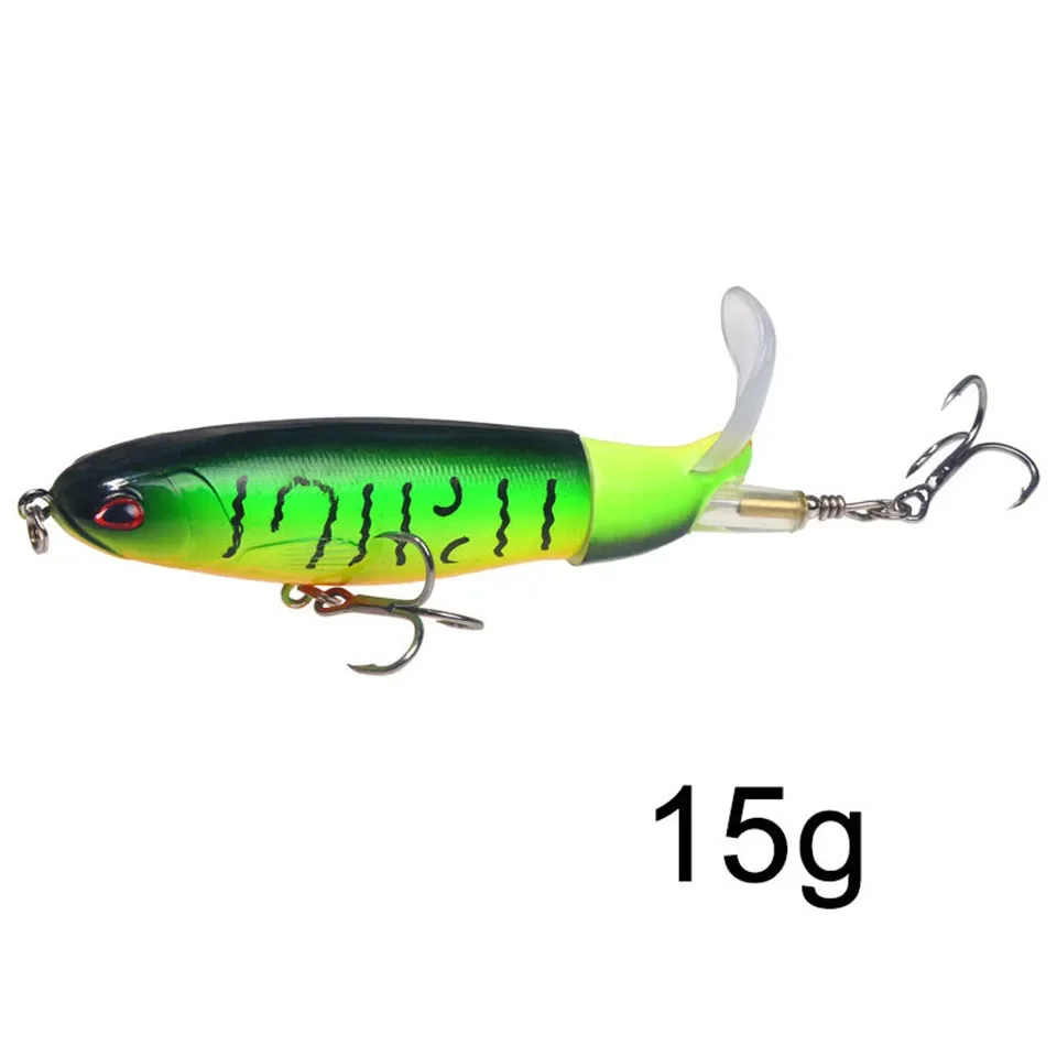1Pcs Plopper Angeln Locken 13g/15g/35g Wels Lockt Für Angelgerät Schwimm rotierenden Schwanz Künstliche Köder Crankbait