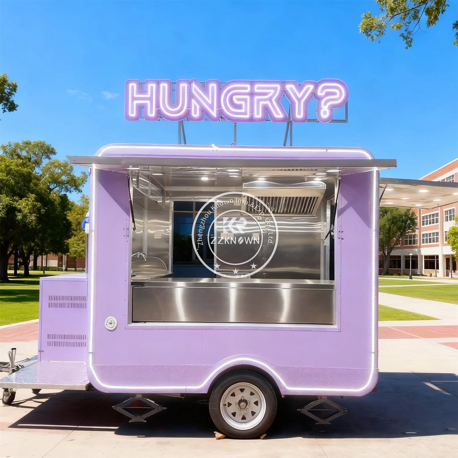 

Stainless Steel Concession Food Trailer Mobile Boba Tea Pizza Fried Chicken Pizza Trailer Mobile Food Truck With Kitchen