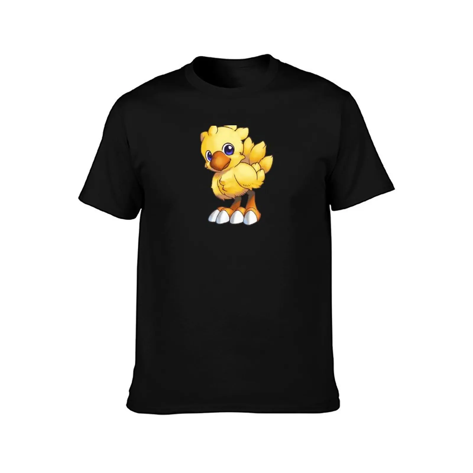 Chocobo T-Shirt, Summer Casual Cotton Tee, Oversized Streetwear Tops, Vintage Graphic Print, Loose Fit Short Sleeve, 100% Cotton