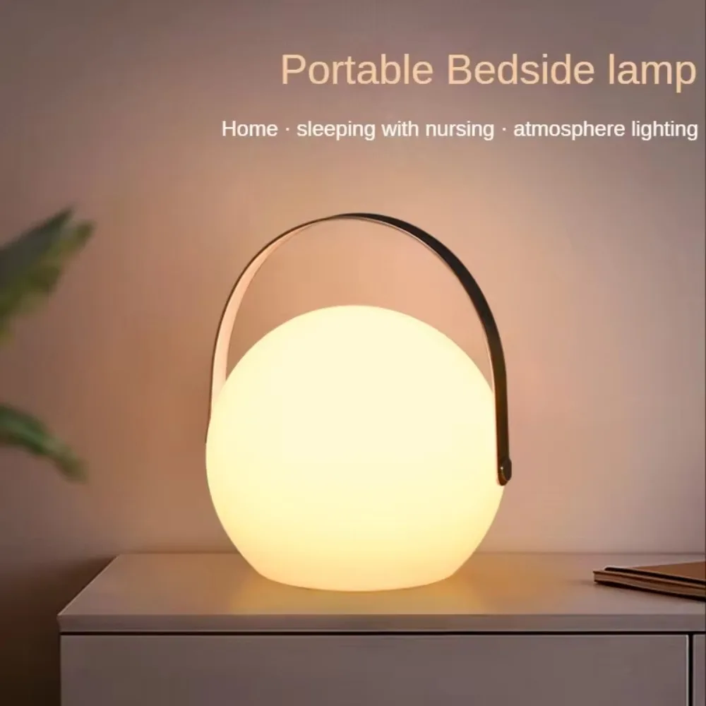 LED Lamp Bedroom Bedside Wireless Outdoor Nordic Simple Portable Portable Lamp Colorful Charging Remote Control Atmosphere Lamp