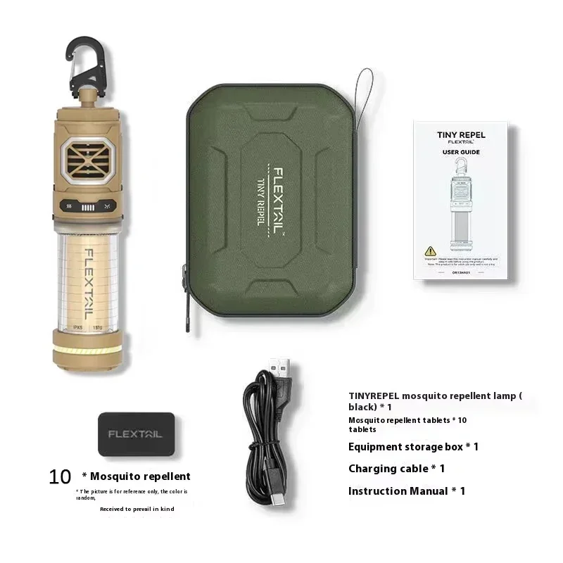 FLEXTAIL Tiny Repel, Repelente de Mosquitos Portátil para Exteriores, Lámpara Eléctrica Inalámbrica Repelente de Mosquitos, Luz para Pesca, Senderismo y Camping
