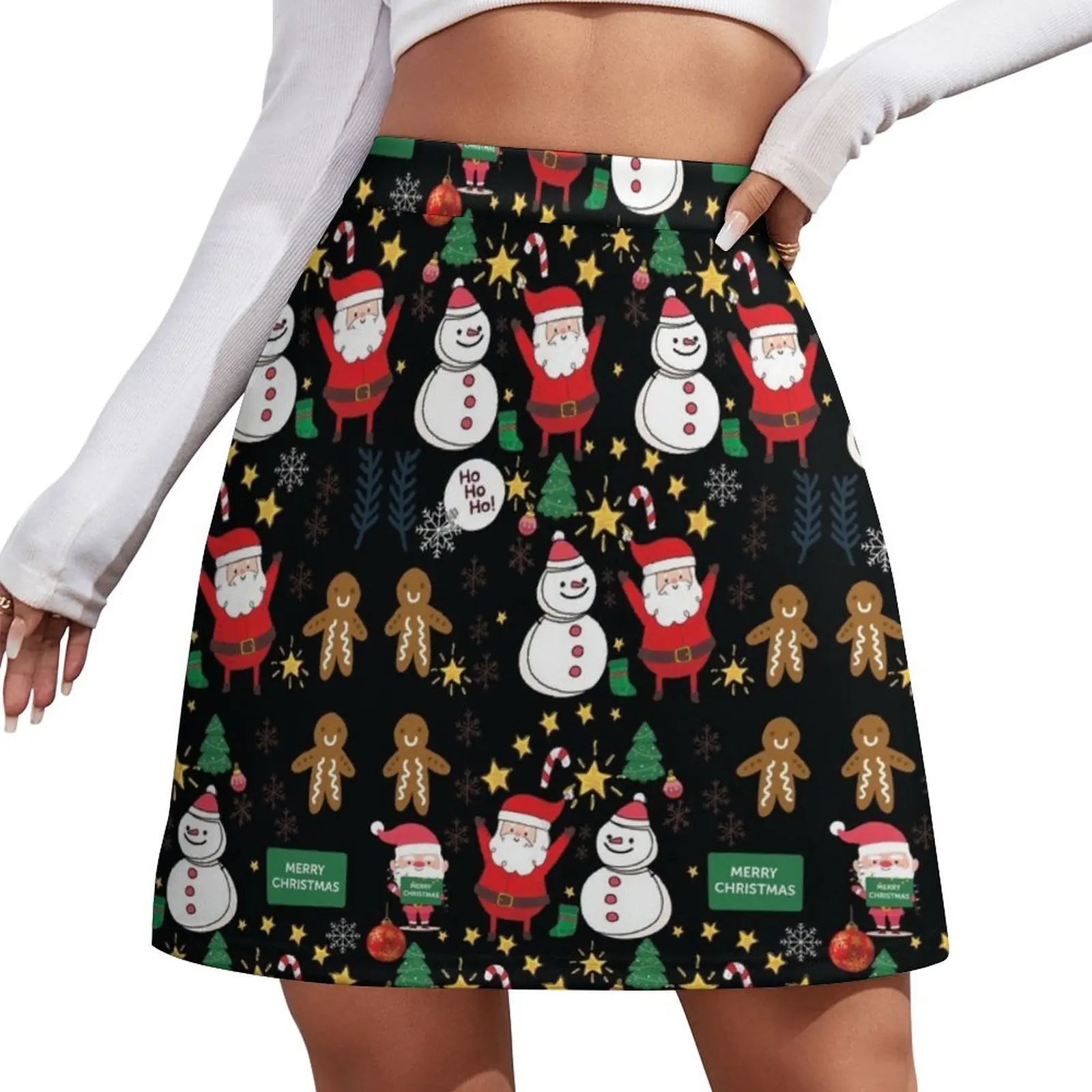 

Holiday Christmas for Family: Pattern Funny Cute Graphic Design Mini Skirt School skirt korean ladies summer mini skirt
