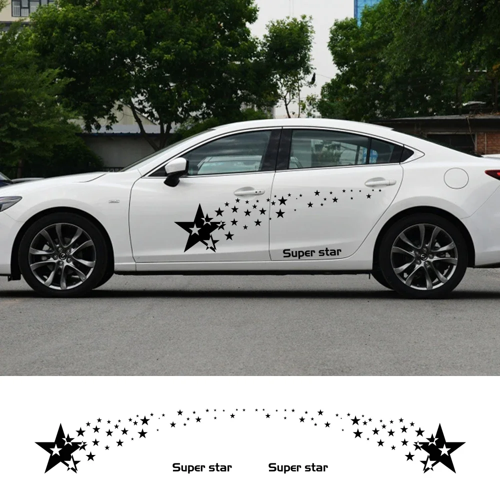 

Автомобильная пентаграмма двери, боковая звезда, виниловые наклейки для Audi A4 A3 BMW Ford VW Toyota Renault Peugeot, авто, внешние тюнинговые аксессуары