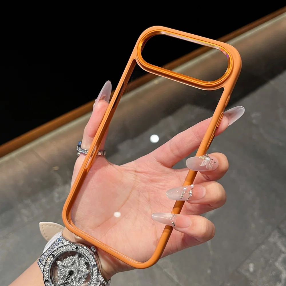 Stoßfeste Transparente Acryl-Handyhülle für iPhone 18 17 Air 16 Pro Max Plus Kristallklare Hybrid-Schutzhülle mit Hartschale – Detail 2