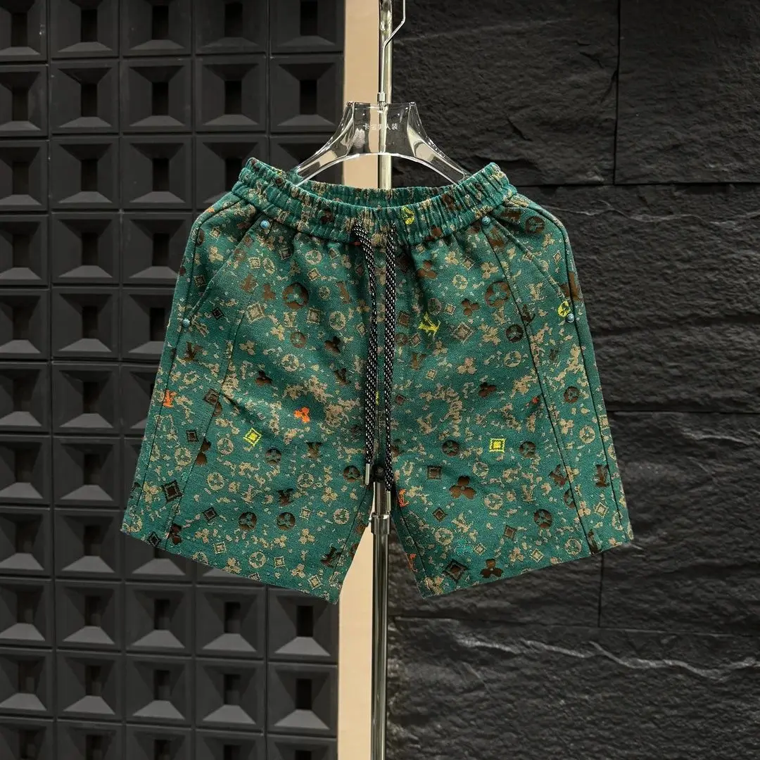 Men's trendy retro casual loose and versatile five-point pants summer washed shorts thin