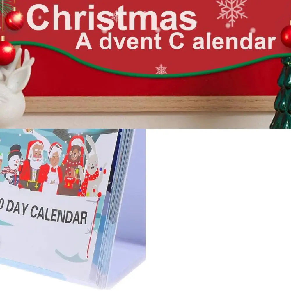 

100 Day Christmas Countdown Calendar Desktop Advent Calendar for Xmas Home Desk Tear Off Countdown Calendar Room Decoration