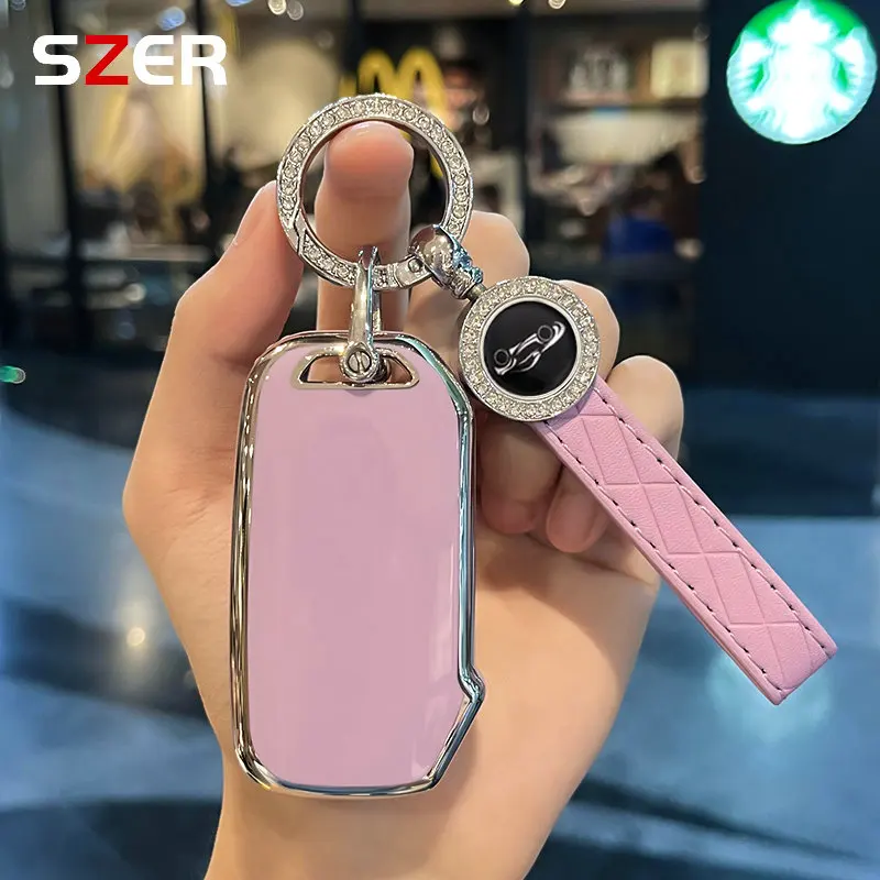 TPU Momen Car Key Case Cover Shell Fob for KIA Sportage R GT Stinger Sorento Ceed Cerato Forte Niro Soul Telluride Keychain