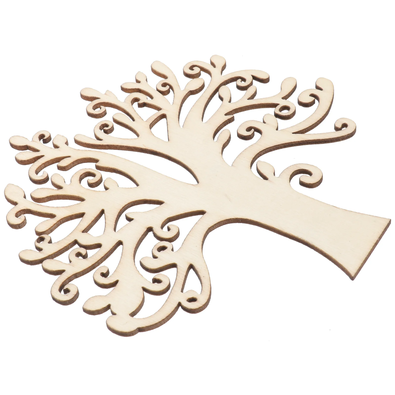 

10 Pcs Decoupage Paper DIY Wood Embellishment Wooden Tree Genealogy Craft Blank