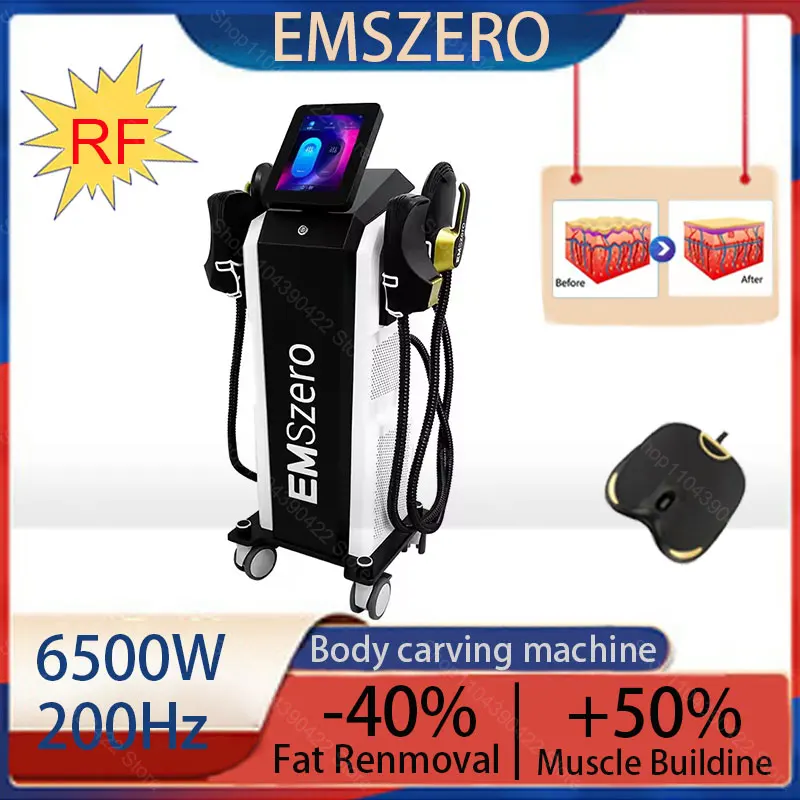 New EMS body shaping machine 6500W 200Hz RF technology for fat reduction muscle building and professional shaping EMSZERO