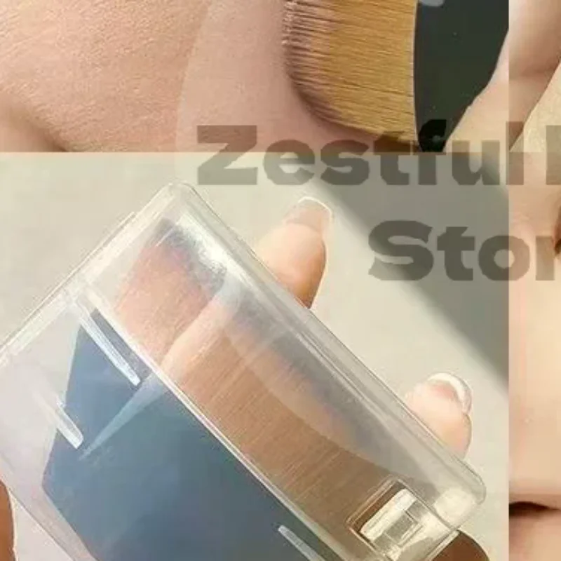 2Pcs Flat Top Foundation Brush With Soft Dense Bristles Perfect For Daily Makeup Liquid Foundation BB Cream With Storage Case