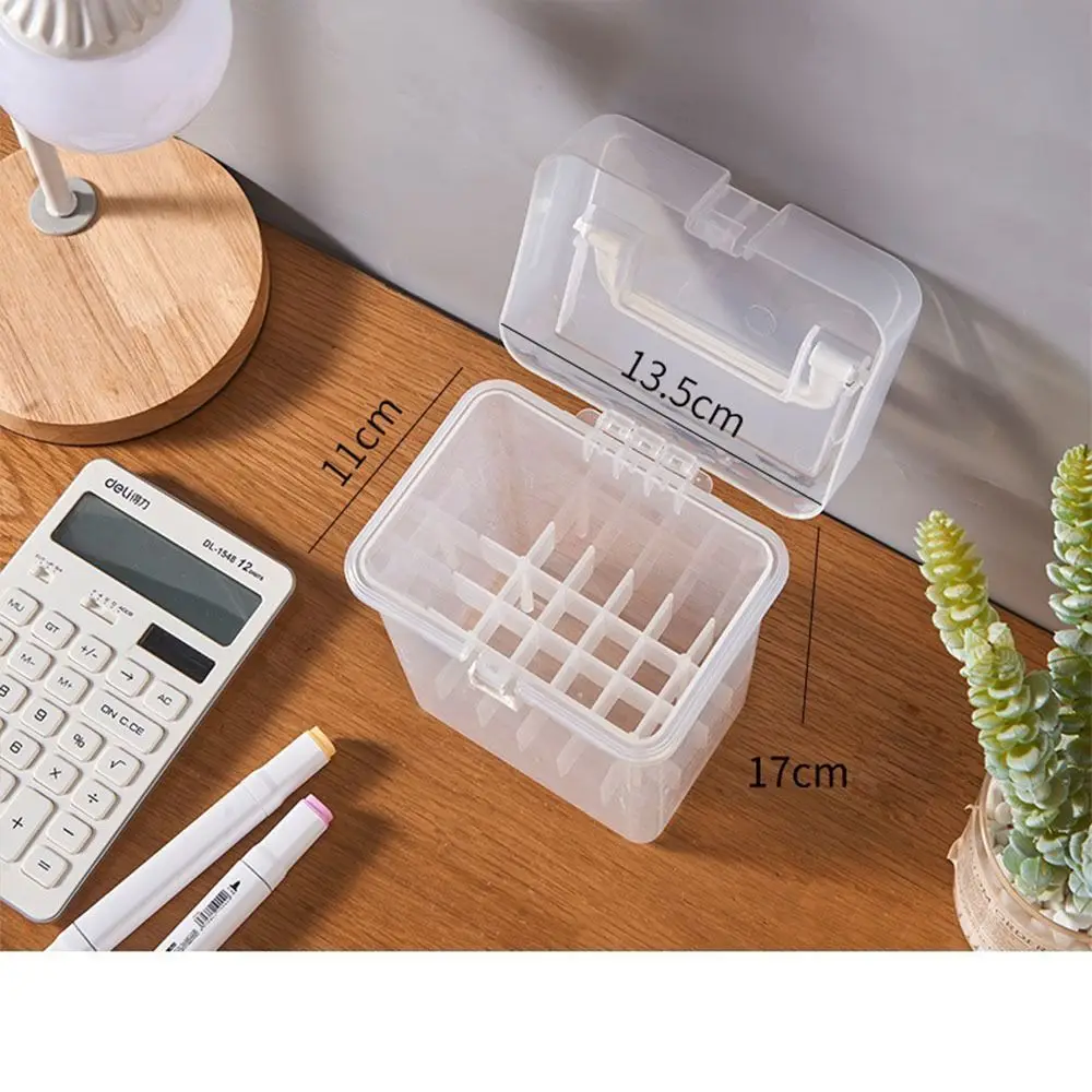 

Plastic Home Study Supply School Students Desk Organizor Art Craft Tray Marker Pens Container Marker Pens Storage Box
