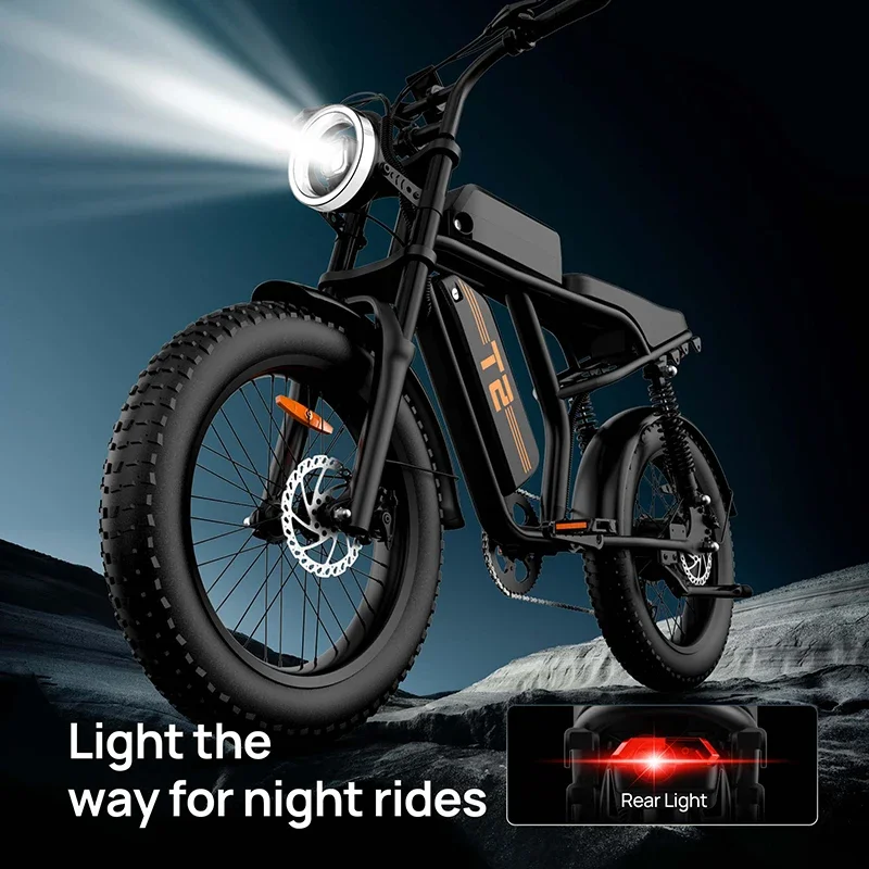 URLIFE T2 City Erwachsenen E-Bike 48V15.6AH Akku Stadtpendler Elektrofahrrad 20*4 Zoll Fette Reifen E-Fahrrad – Detail 7