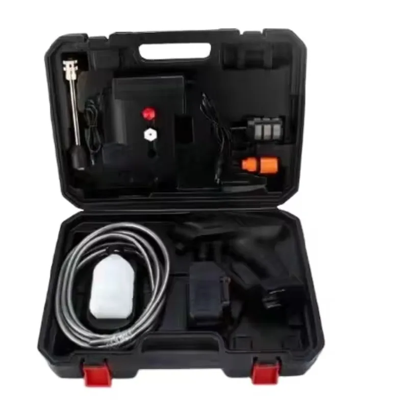 SXLL 21 فولت 300-500 واط اللاسلكي غسيل السيارات بندقية ارتفاع ضغط يده التلقائي رذاذ قوي غسيل السيارات حديقة بطارية المياه السلامة #2