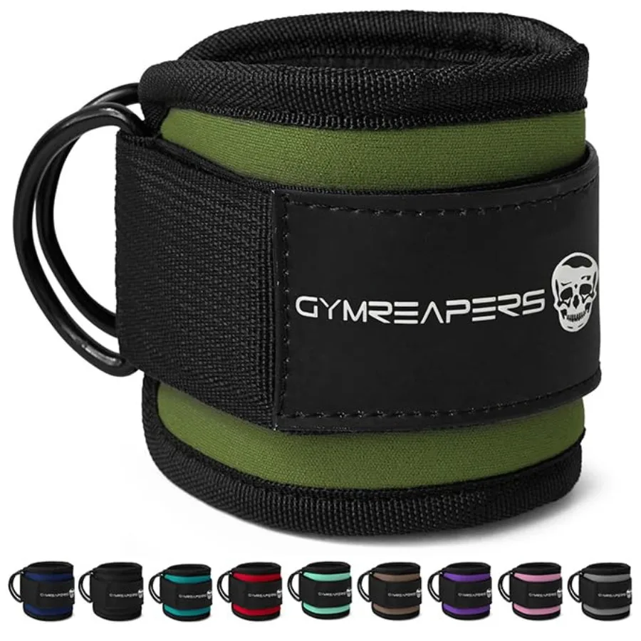 

Ankle Straps For Cable Machine Kickbacks, Glute Workouts, Lower Body Exercises - Adjustable Leg Straps with Neoprene Padding