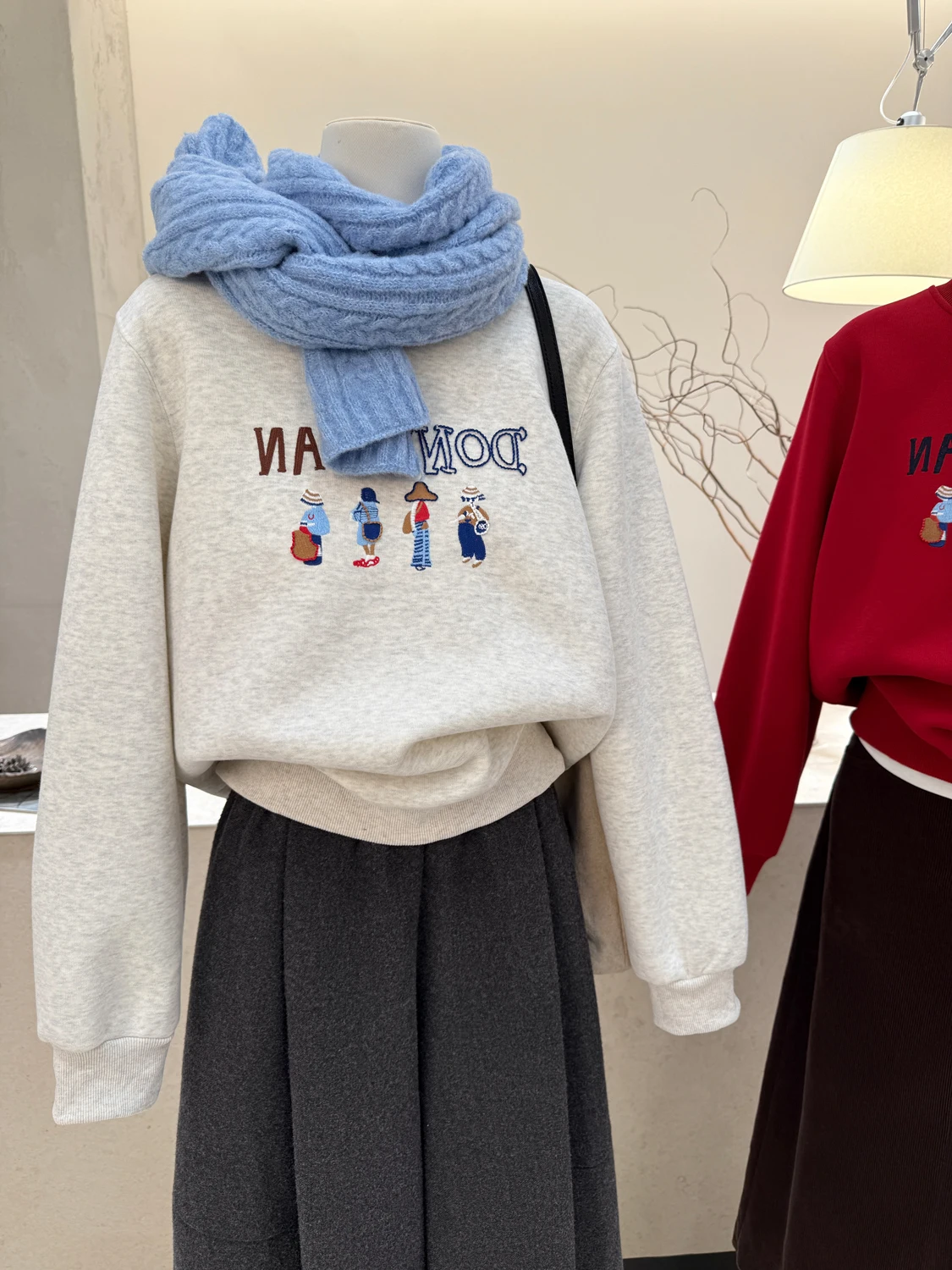 

Японская антивозрастная толстовка с мультяшным принтом, круглая толстовка Ne для весны и осени, модный повседневный длинный топ све