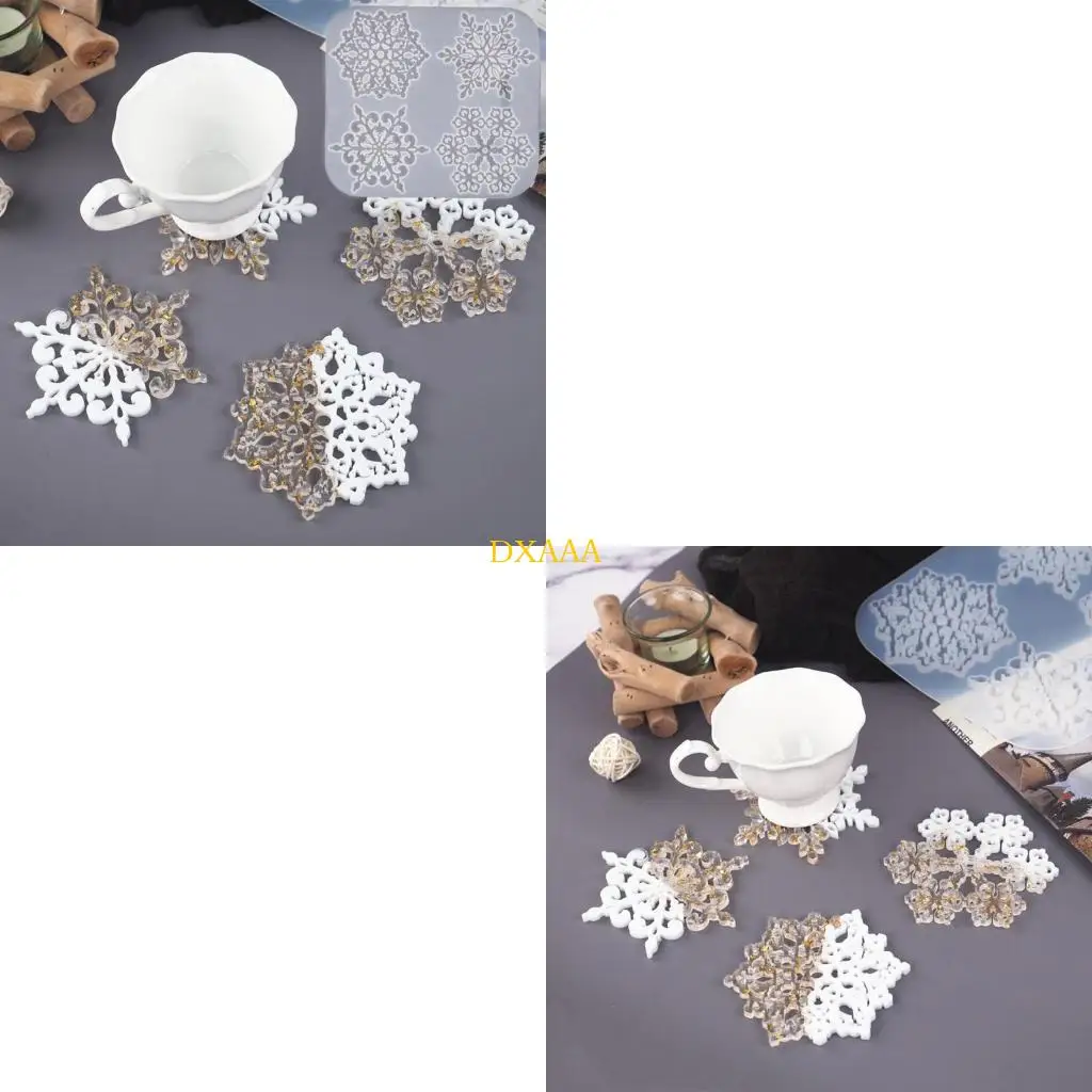 DXAA Silicone Jewelry Tray Epoxy Resin Casting Mould Glass Teapot Mat Tray Mold Jewelry Making Mold for Home Decorations