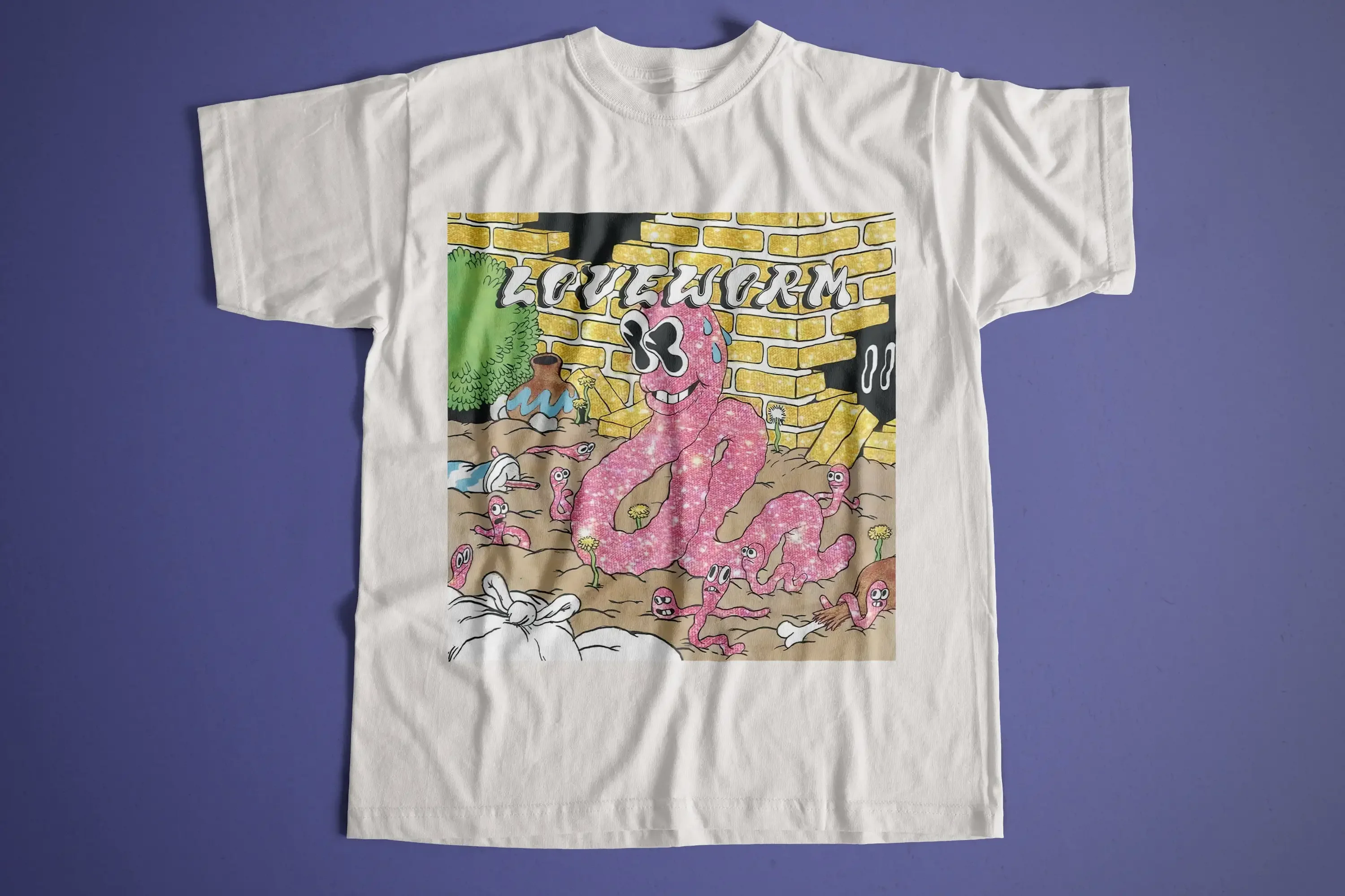 

Beabadoobee T-shirt Loveworm Album Beatopia Tee Fake It