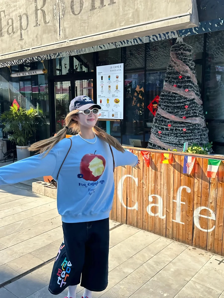 กางเกงยีนส์ขาสั้นยูนิเซ็กซ์ ReddaChic ลายตัวอักษร สไตล์อเมริกันเรโทร ลุคซักฟอก ทรงขากว้าง ใส่สบายสำหรับฤดูร้อน สตรีทแวร์ ไซส์พลัส