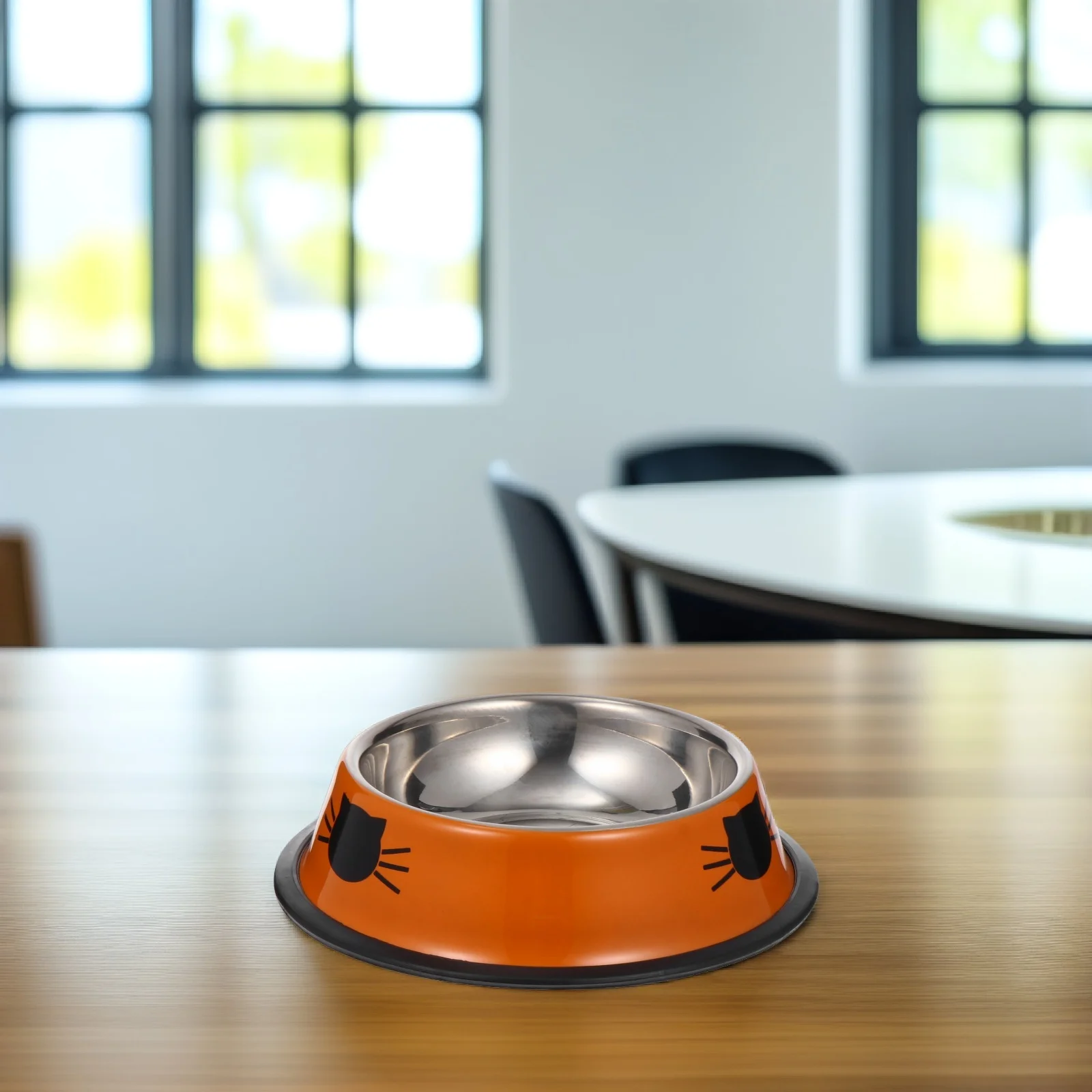 

Durable Stainless Steel Pet Bowl Cat Kitten Dog Food Water Dish Easy Clean Pet Supply Automatic Feeding Station