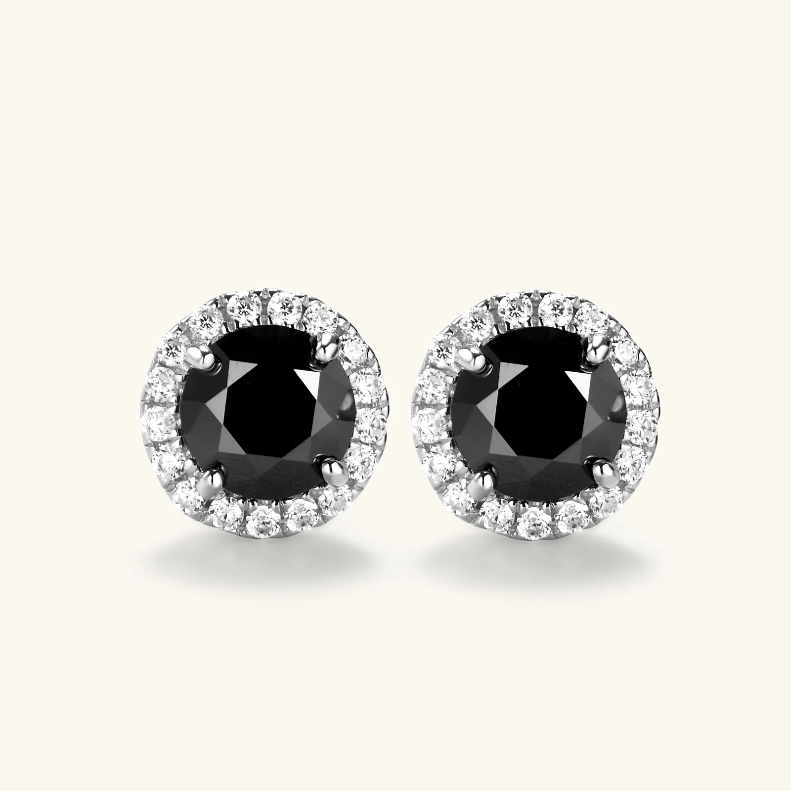 

Black Round Moissanite Earrings for Women Men Original 925 Sterling Silver Luxury Jewelry