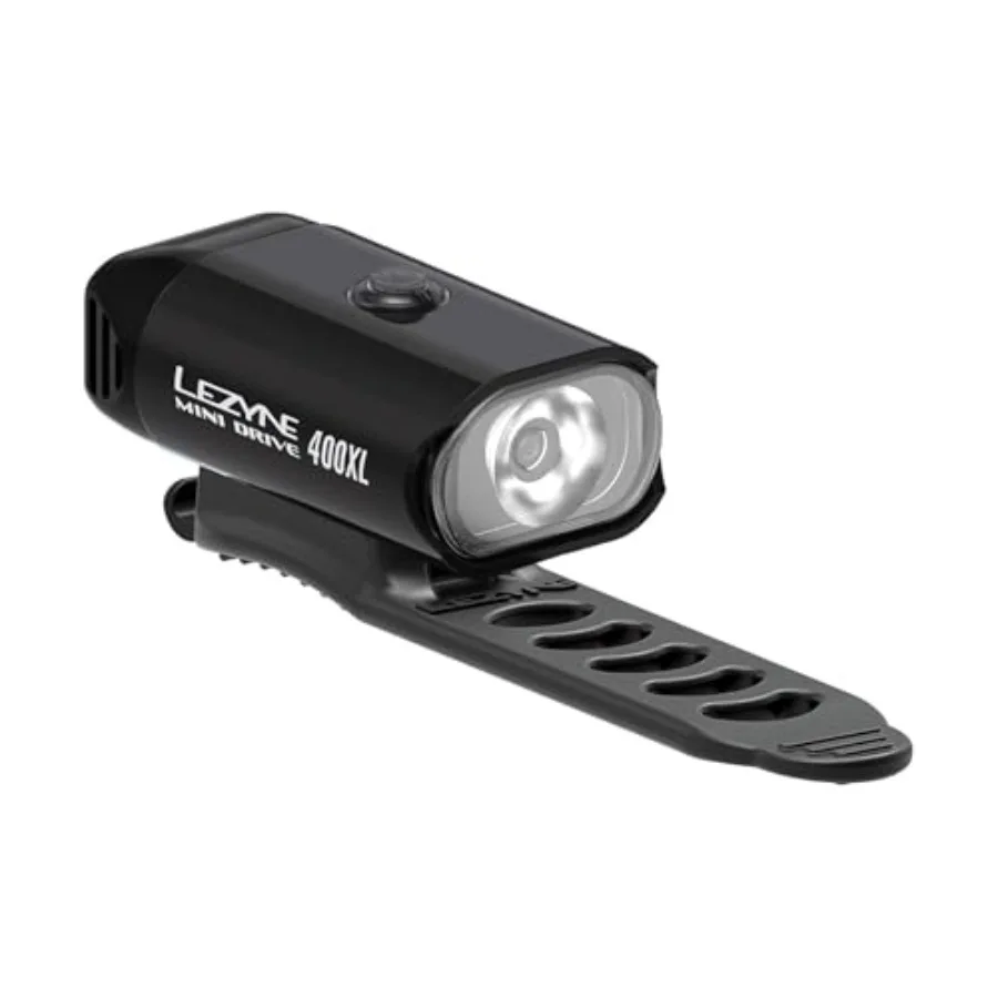 

Mini Drive 400XL Bicycle Front Rechargeable IPX7 White LED Road Mountain Gravel Bike Light w/Multiple Solid and Flash Modes Int