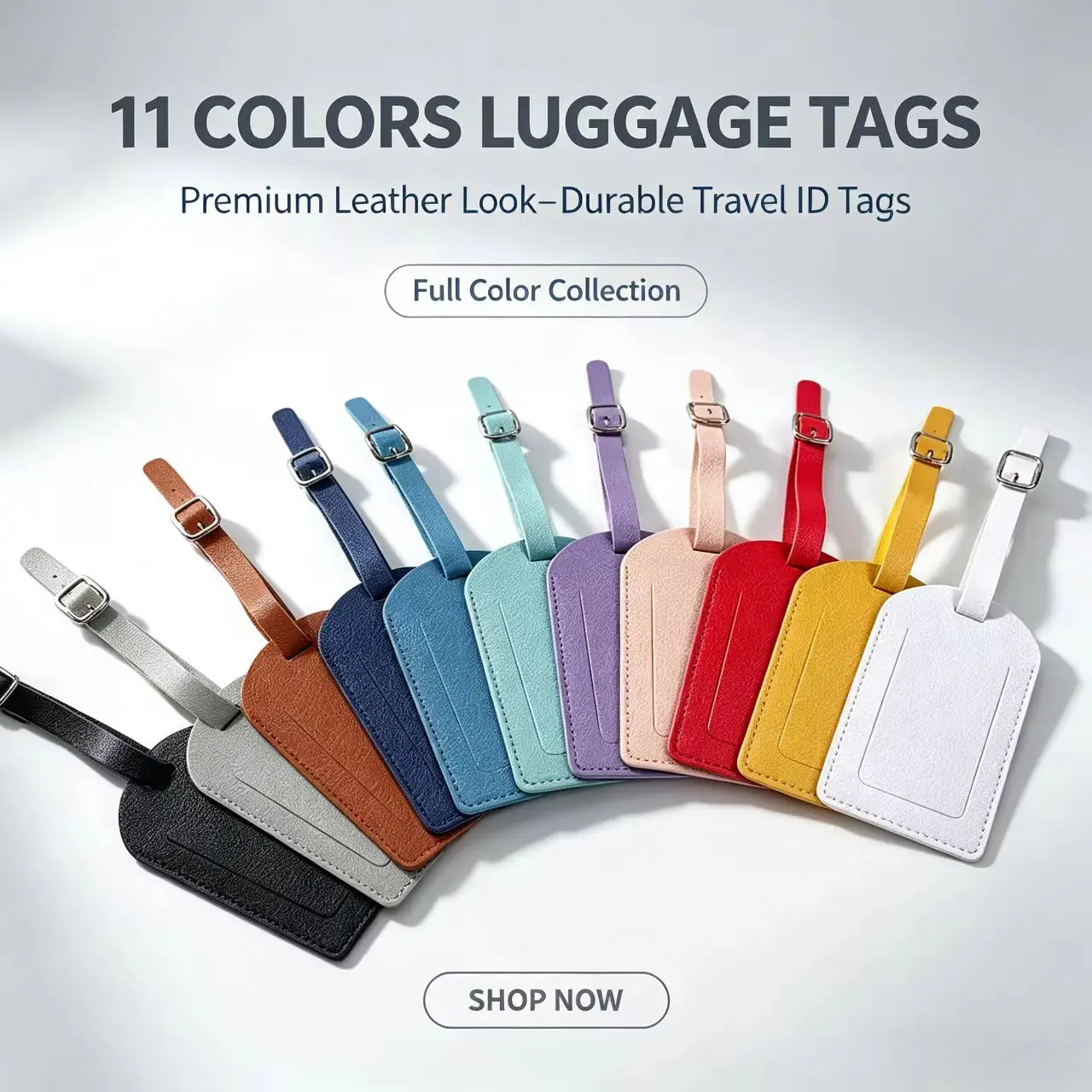 PU Luggage Tag Light Soft Travel Accessories Travel Color Airplane Luggage Tag Boarding Pass Suitcase Tag Pu Leather