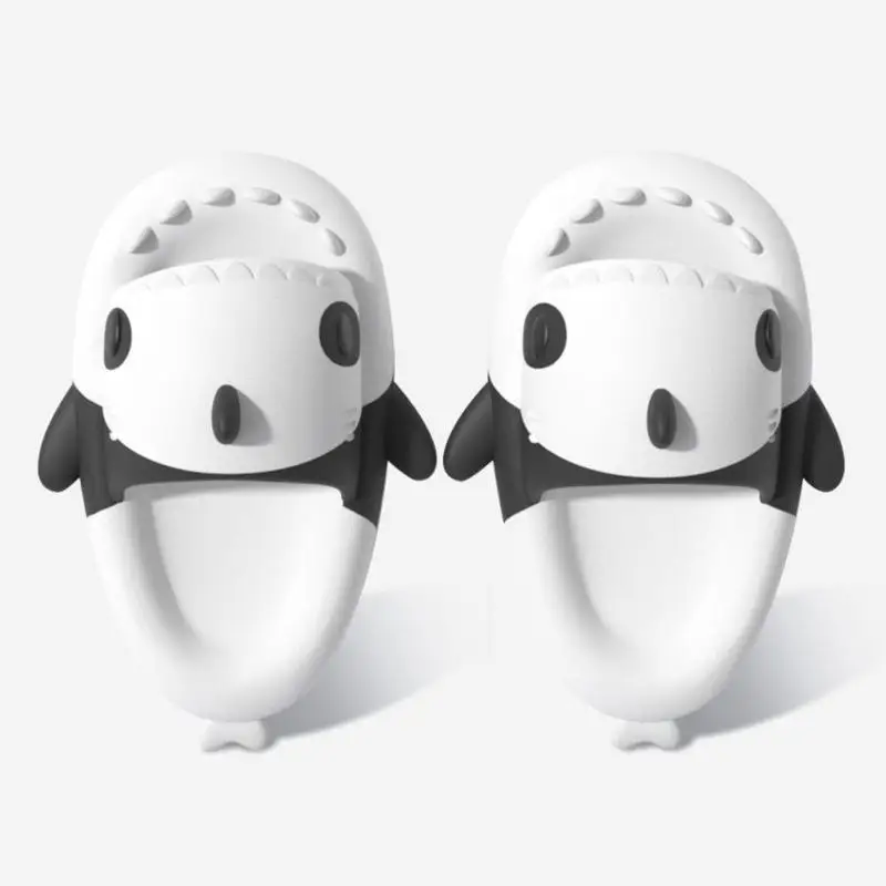 Fashion Shark Slippers Summer Men Women Couples Thick Bottom Bathing Non Slip Home Slides Indoor Outdoor Cute Beach Flip Flops