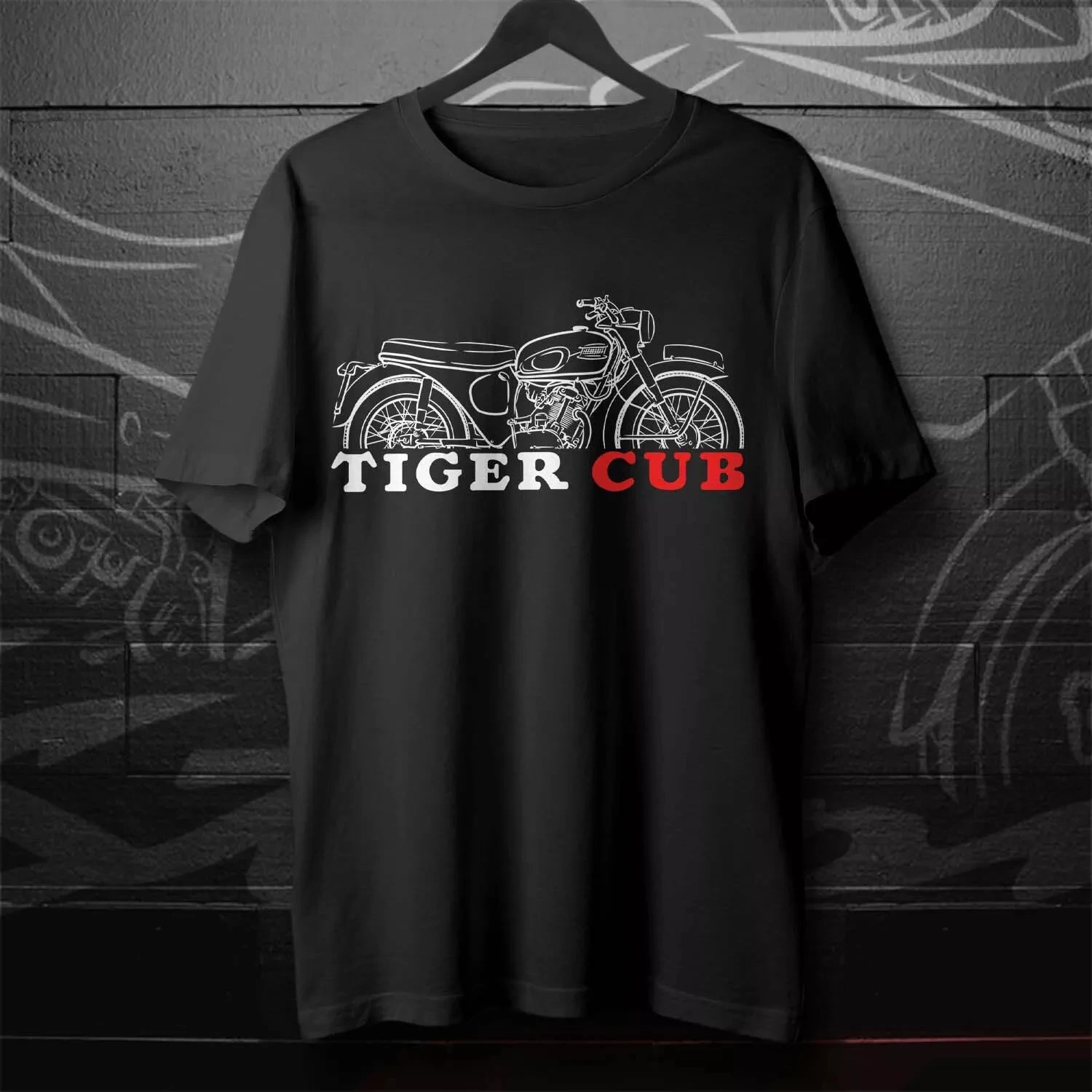 

2025 Summer Cotton Round Neck Short Sleeves for Men Women Triumph Tiger Cub 200 1954-1968 Motorcycle T-Shirt for Riders