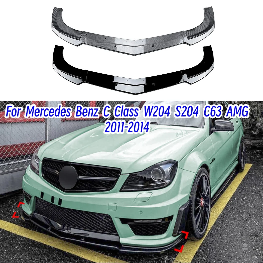 

Для Mercedes-Benz C-класса W204 S204 C63 AMG 2011-2014: передний бампер, сплиттер, диффузор, спойлер, накладка, защита кузова, комплект обвеса