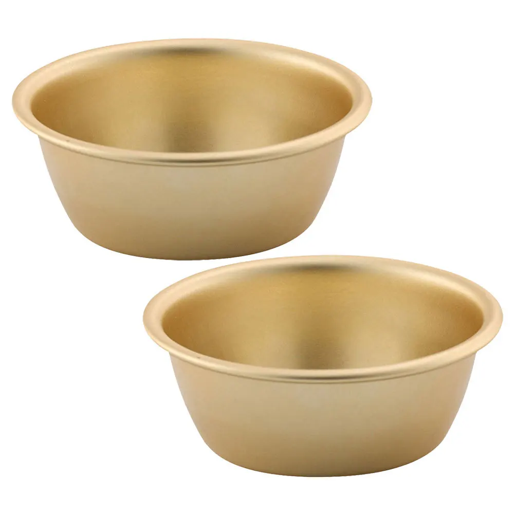 

2pcs Korean Wine Small Aluminum Bowl For Camping Hiking Outdoor Soup Dish Reusable Makgeolli Cup Multi-Function Food Container