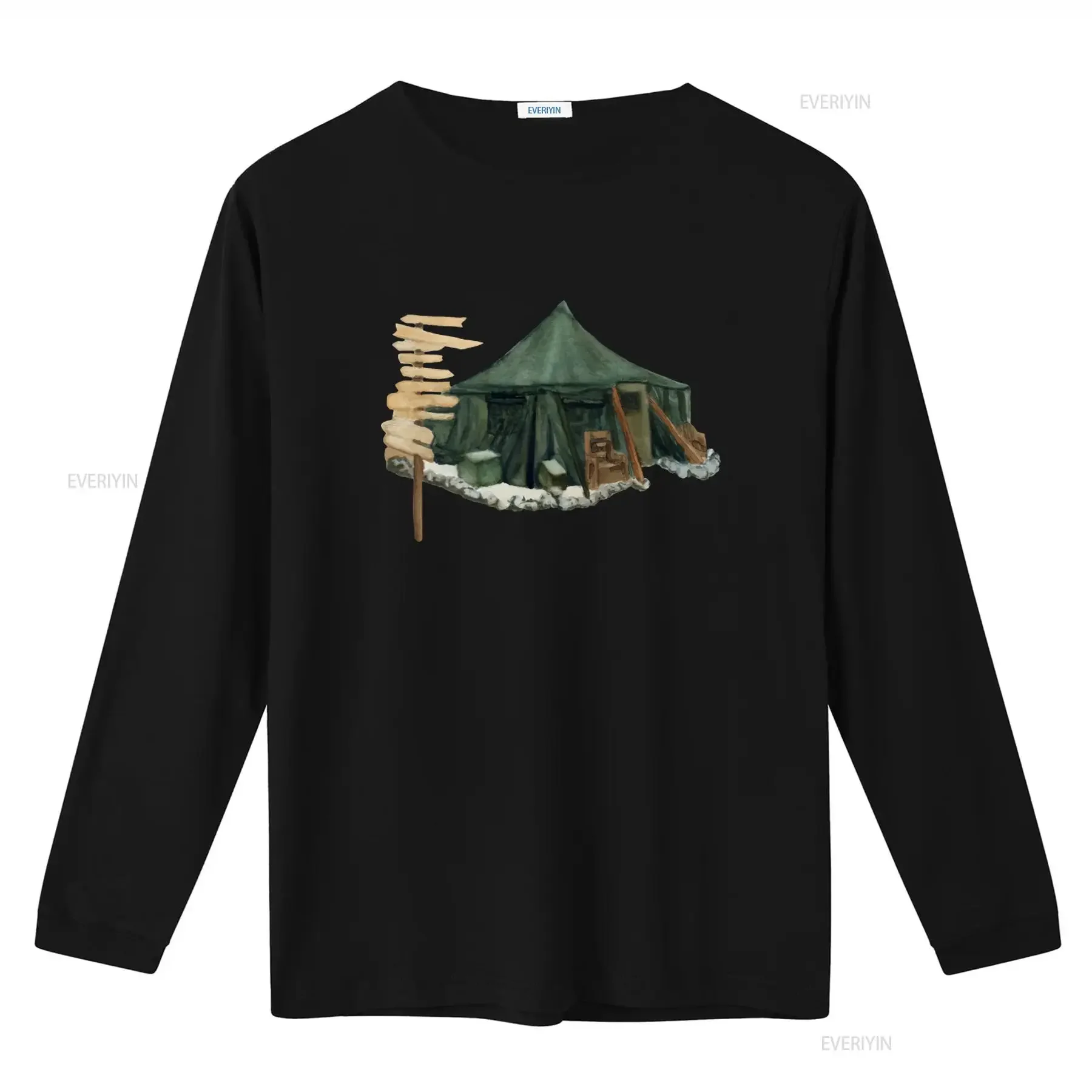 Mash 4077 Camp Retro Style T Shirt Unique Military Tent Print for Outdoor Enthusiasts vintage Washed Unisex homme fashion