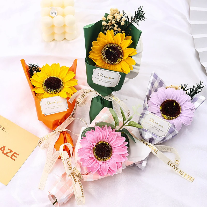 

Миниатюрные вязаные цветы, искусственный букет, ручная работа, вязаные цветы для свадебного декора, подарок на День святого Валентина