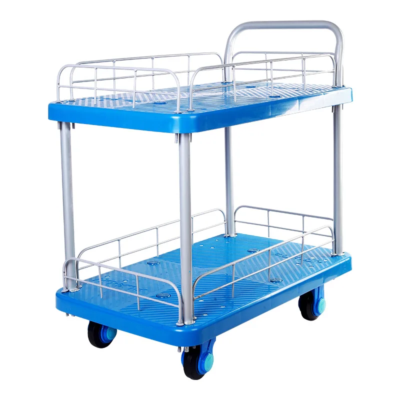 Heavy Duty Capacity Double-Decker Farm Tools and Names Wheel Barrow Tool Cart Trolley