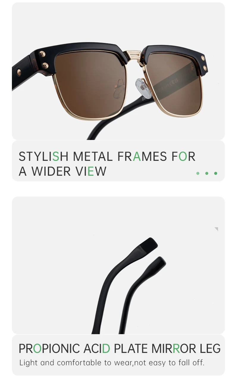 Steampunk Polarisierte Quadratische Sonnenbrille für Herren 2026 Luxusmarke Vintage Punk Metall Outdoor UV400 Sonnenbrillen Klassische Fahrbrillen – Detail 7