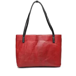 Leather large vegetable tanned leather vintage oil wax soft top layer cowhide Tote bag Large capacity computer bag