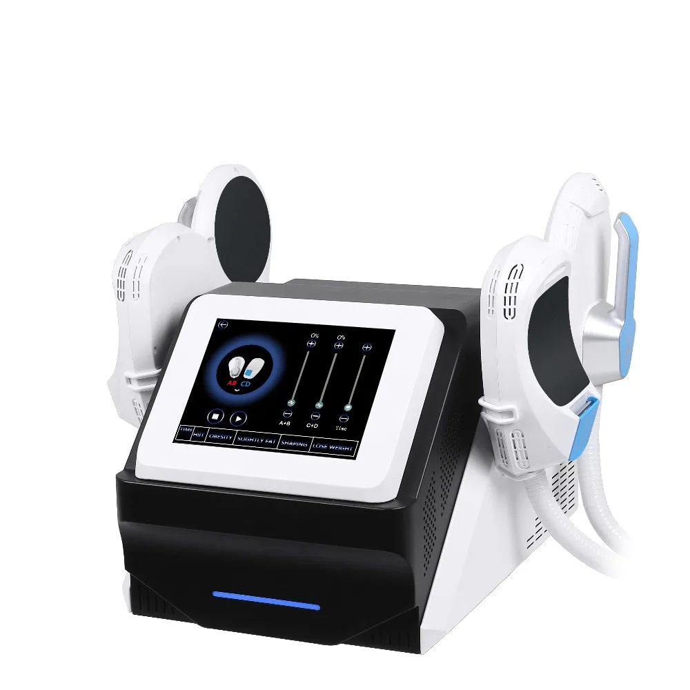 4 Handles Fat Burning Body Slimming EMS Muscle Shaping Machine for Tightening  Arm Abdomen Buttocks Body Shaping
