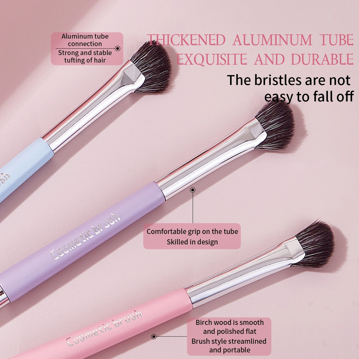 Double-Headed Contouring Brush Eye Shadow Brush Detail Highlight Brush Soft Hair Makeup Brush Beauty Tool