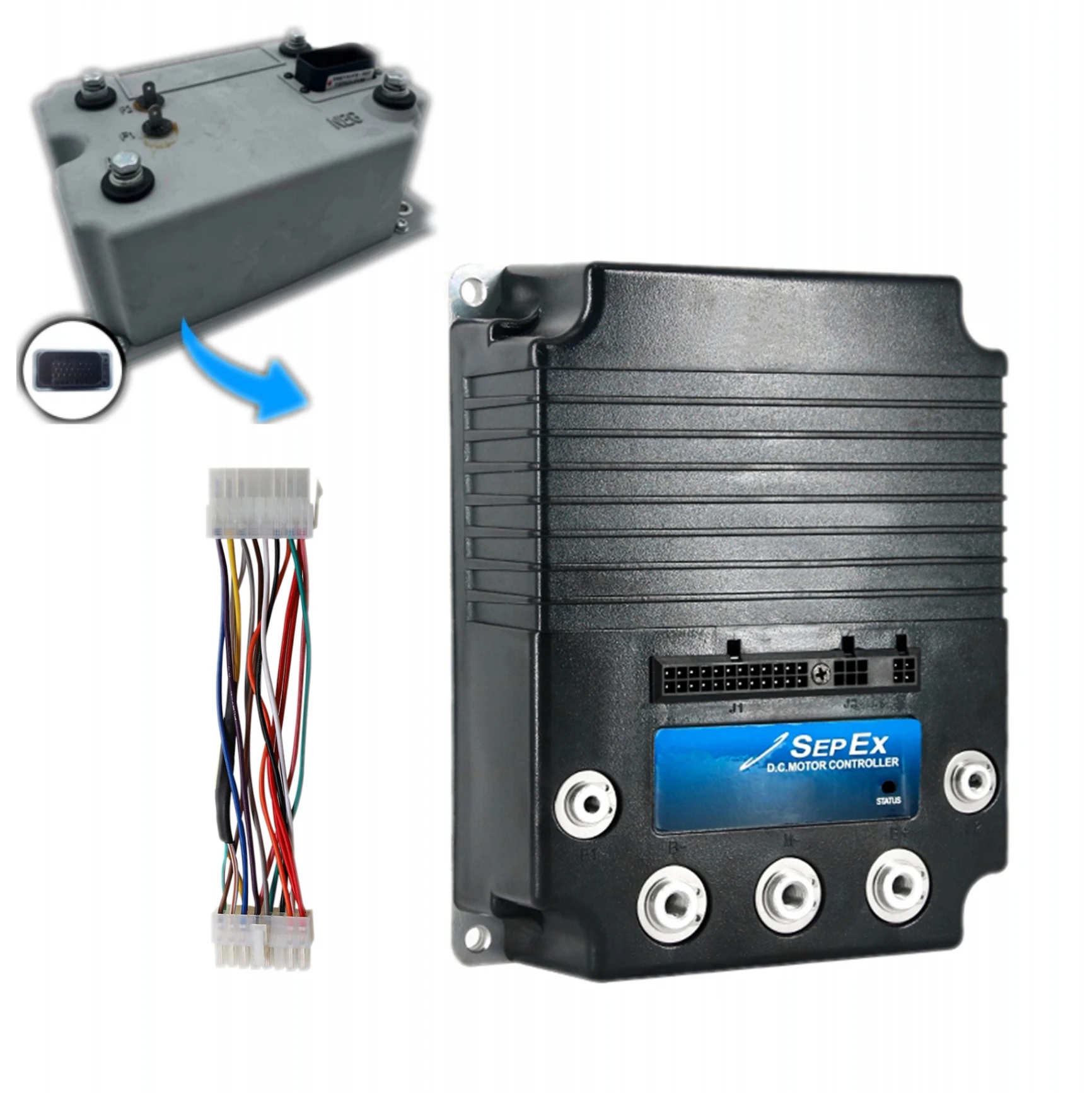 

Replace for 23 Pin Moric Controller, 48V 500A Motor Controller for Curtis 1268 to Yamaha G19 G22 (1996-2007) Golf Cart