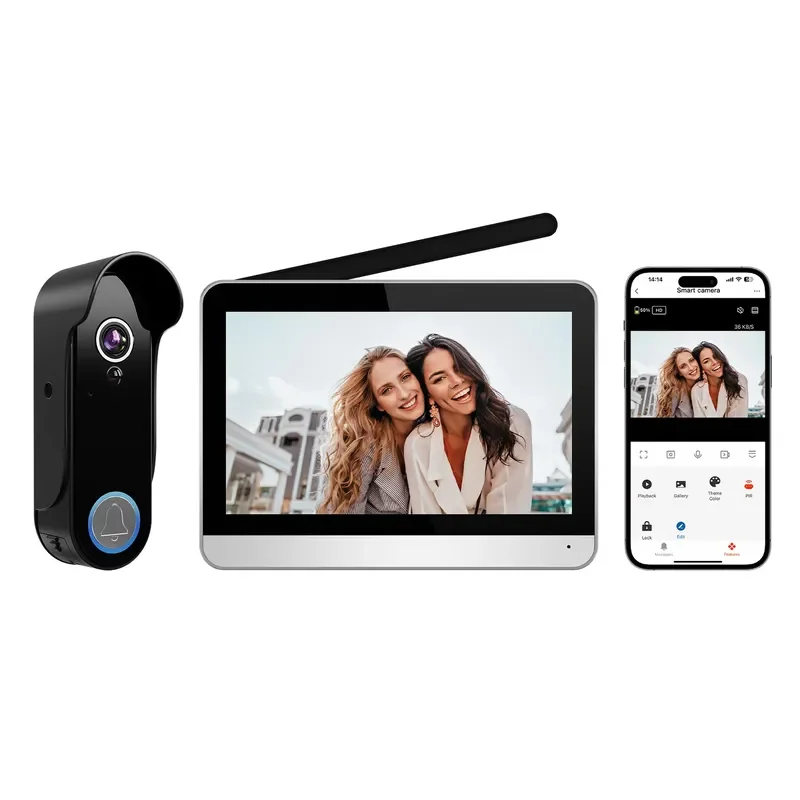 Factory-Low Priced Smart App Wireless Video Doorbell Touchscreen Night Vision Color No Cloud Fee Smart Life App