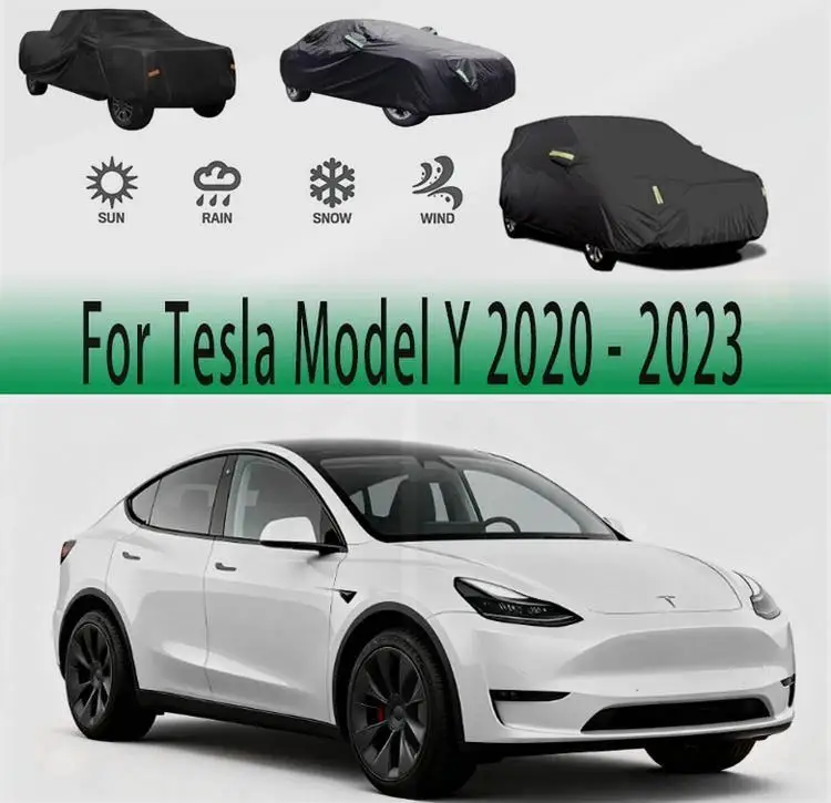 

Для Full для Tesla Model Y 2020 2023 - Защита на открытом воздухе Водонепроницаемый пылезащитный снежный чехол Солнцезащитный козырек Автомобильные аксессуары Автомобильные чехлы