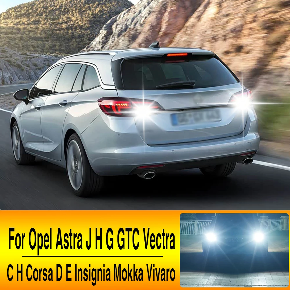 2PCS Car 1156 Canbus Backup Reverse Back Up Light Bulbs For Opel Astra J H G GTC Vectra C H Corsa D E Insignia Mokka Vivaro