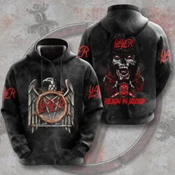 SLAYER ROCK Hoodies Men's 3D Printing Hoodie Men Women Sweatshirt Casual Oversized Man Clothing Streetwear Fashion Hoodies