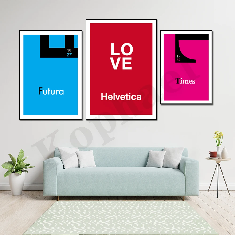 Helvetica Inspired Typography Gill Sans Futura Times Minimalist Type Graphic Design Poster