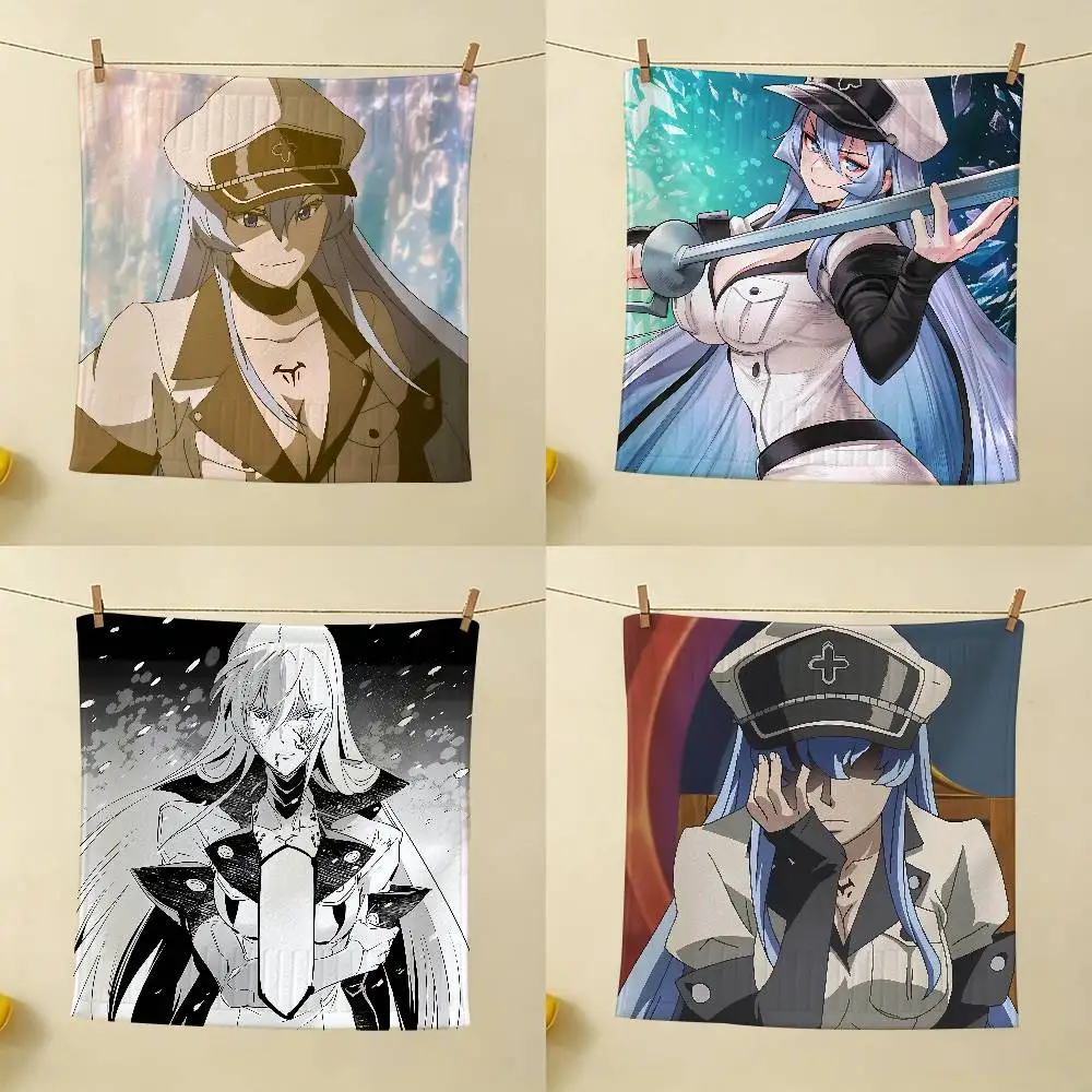 Anime A-Akame Ga K-Kill Esdeath For Whole House Use Polyester Cotton Daily Towel, Hanging Kitchen Hand Wiping Cloth, Durable