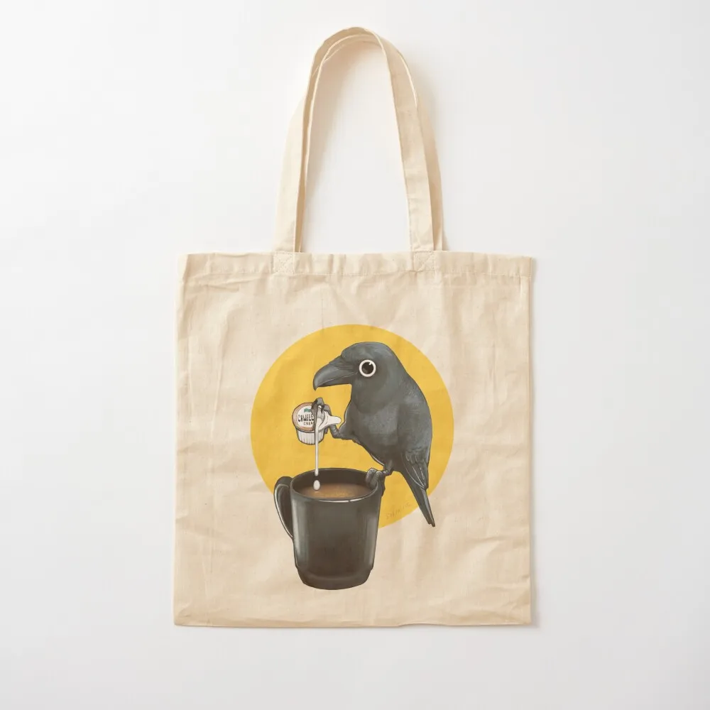 

CAW-fee Crow Tote Bag Canvas bag shopping bag Customizable tote hand ladies Canvas Tote