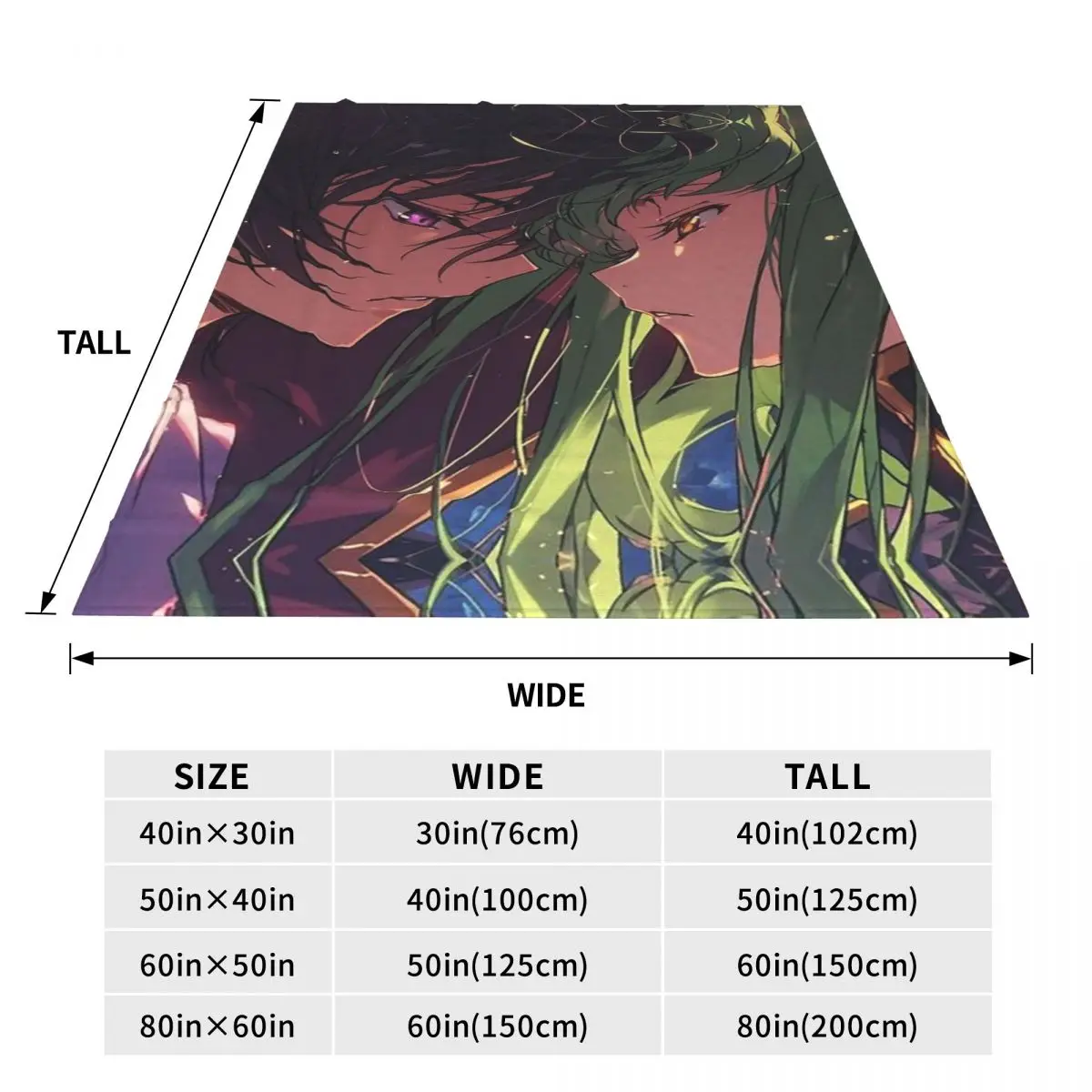 Anime Code Geass Blanket Flannel Sofa Throw Blanket Lightweight for Home Bedroom Throws Bedspread Quilt
